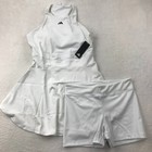 Adidas Tennis Heat Rdy Y-dress Womens Large 2 Piece Shorts White Pickleball New