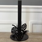 Rustic Pinecone Metal Paper Towel Holder Lodge Cabin Farmhouse Kitchen Decor Vtg