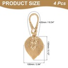 4 Pack Tassel Curtain Tiebacks Bohemian Leaf Curtain Holdbacks Brown