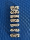 Vintage Silver Plate Napkin Ring Holders Set Of 7 Excellent Condition With Bag