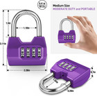 4 Pack  4-digit Combination Lock  Waterproof Outdoor Padlock For School