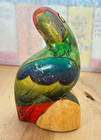 Vintage Hand Carved And Painted Macaw Parrot  Balsa Wood  4 