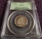 1876 Twenty Cent Piece  A Historical Rarity And Premium At Pcgs Ms-61