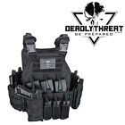 Urban Assault Black Storm Tactical Vest Plate Carrier W  Level Iii Armor Plates