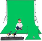 Photo Video Studio 8 5 X 10ft Green Screen Backdrop Stand Kit  Photography Ba   