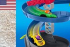 Little People Hot Wheels Spiral Stunt Speedway Race Track Playset With 2 Cars