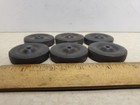 6 Toy Black Rubber Tires 1-1 34  Wyandotte  Non Spoke Type