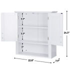 Medicine Cabinets Storage Organizer Bathroom Wall Hanging Cabinet White