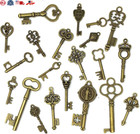 Lot Of 125 Vintage Style Antique Skeleton Furniture Cabinet Old Lock Keys Jewelr