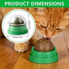 3 Pack Natural Catnip Wall Balls  Green Edible Licking Chew Toys For Cats