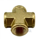 1 4  Female Fnpt Brass Forged Equal Cross Pipe Thread Fitting 4 Way 102c