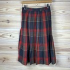 Vintage Pendleton Skirt Midi Plaid Pleated Schoolgirl Virgin Wool Usa