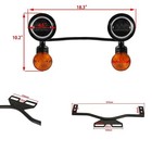 Black Passing Led Turn Signal Spot Light Bar For Harley Touring Road King Flhr