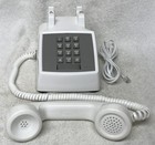 Vintage Western Electric 2500dm White Push Button Touch Tone Desk Table Phone