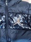 Nike Air Jordan Kids Hooded Puffer Jacket Black gold Size 6-7 Yrs  Small