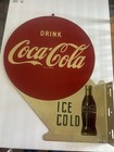 Coca-cola Vintage Metal Flange Sign Original Collectible