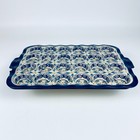 Temptations By Tara Old World Blue Floral 24 Mini Muffin Or Cupcake Pan W rack