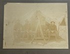 Antique Indian Wars Photo  Soldiers At Camp Rifles W  Crossed Bayonets