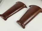 2 X Vintage Antique Cast Iron Brown Stove Legs 25cm Approx Height Svp