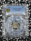 1902 Canada 5 Cents Pcgs Ms65 Lot g324 Silver  Gem Bu 