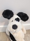 Jellycat Bashful Black Cream Puppy Dog Soft Plush Stuffed Animal 12 
