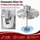 5 Gallon Pail Cover Paint Mixer Pneumatic Bucket Agitator  Anti Splash stainless