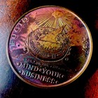1787 Fugio Cent  Ounce Copper Round Rainbow Toned Proof Uncirculated  Coin  Rare