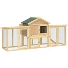 Pawhut 80  Wooden Chicken Coop Nesting Box Backyard Run Dropping Tray