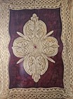 Vintage Italian Florentine Tray Gold   Dark Red    tole 16  X 12  