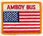 Vintage Amboy Bus Company Driver American Flag Embroidered Patch Lot Of 6