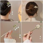 2packs Lily Of The Valley Chinese Hair Sticks For Buns  Pearl Flower Vintage Met