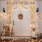 4 Pack 80 Led Fall Decor Fall Garland With Lights Fall Decorations Grey White