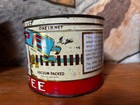 Rare 1940 s Graphic Vintage Pope 1lb Coffee Tin Can  Wow