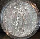 Norway 1982 100 Kroner Silver Coin - 0 925 Fine