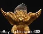 9 2  Old Tibet Copper Gold Buddhism Redpoll Winged Garuda Bird Buddha Statue