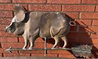 Antique Full Body Molded Copper Pig Weathervane 33 5  X 18 5   Heavy