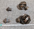 Oil Rubbed Bronze Curtain Rod Finials Lot 4 Twisted Cage Orb Square Ends