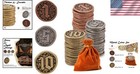 Gold   Silver Metal Tokens - 50pcs Mixed Fantasy Coins For Board Games   Lrp