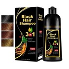 3 In 1 Hair Dye Shampoo Plants Ingredients Instant Color Black dark Brown 500ml