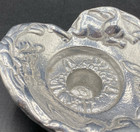 Arthur Court Bunny Rabbit Floral Heart-shaped Aluminum Candle Holder 1990 