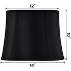 Goso Medium Black Drum Lamp Shade For Table Lamps Floor Lamp-12x14x10 Inch Sp   