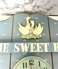 1993 Cottagecore House Of Lloyd Wooden Country Blue Goose Clock W sconces Works