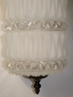 Vintage Mcm Hollywood Regency Deco Frosted   Clear Swag Lamp Globe 15  
