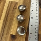Large Silver Dome Buttons     Vintage Metal Coat Jacket Buttons     Set Of 3 