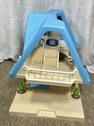 Vtg 1989 Little Tikes Blue Roof 2 Story Doll House No Accessories Made In Usa