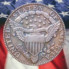 1804 Draped Bust Quarter Dollar Silver Plated Novelty Coin Modern Restrike Token