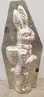 17   Antique German Tin Chocolate Mold Rabbit Bunny On Milestone 4192