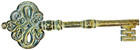 Vintage Large Cast Iron Decorative Skeleton Key 14  Wall Decor