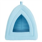 Cat House Indoor Cat Bed With Removable Foam Cushion Pet Tent For Kittens  Blue