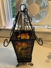Halloween  Lantern Owl Glass Hanging  Tea Light Holder